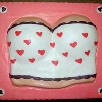 Valentines Day Romantic Camisole Yellow cake, buttercream crumb frosting, fondant covering on cake and cakeboard