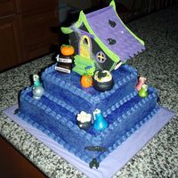 Mad Science Halloween Birthday Cake I made this cake for my son's 6th birthday. It was a Mad Science costume party. The cake is frosted in buttercream and sprinkled with...