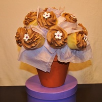 Cupcake Bouquet cupcake bouquet, chocolate buttercream icing.