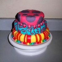 Doodle Bops Cake doodle bops cake with each individual tier in the colors the doodle bops wear.