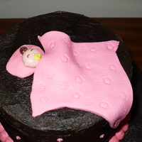 Chocolate And Pink Fondant Baby 
