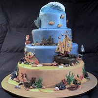 Enchantment Under The Sea I did this one for a cake compitition a couple of years ago. I have posted it on here before, but it's not here anymore.