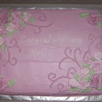 Bridal Shower Cake Inspired by cover on a wilton magazing - all buttercream.