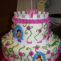 Disney Princess Castle I put this together using the Disney princess castle kit. We got a picture of the birthday girl and actually covered one of the princesses...