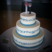 Pez Bride And Groom I decorated this cake for the bakery I work at. The couple provided the pez