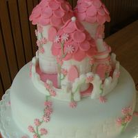 Castle Cake Pink and Girly castle cake