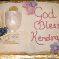 Bible I wish I could take credit for the idea, but there are a number of 1st Communion cakes on here with this basic design. I made the chalice,...