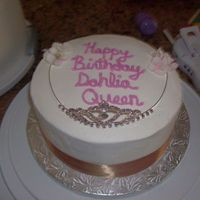 Tiara Cake My great aunt was the local 'Dahlia Queen" when she was in her 20's and her son wanted me to make her a cake with a tiara on...