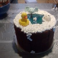 Baby And Elephant Bubble Bath This was for my sisters baby shower this past weekend. Her theme was zoo animals so the baby is taking a bubble bath with an elephant and...