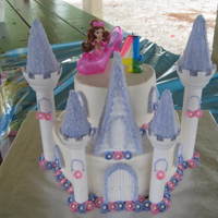 Emily's Castle Princess Castle Cake made using the Wilton Castle Kit for my daughter's 4th Bday