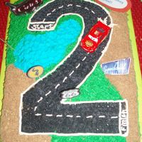 Disney Cars Cake A cake I made for my cousins 2nd bday.