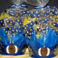 Megaphone Cookie Bouquet Blue megaphone bouquet - Cheer gifts for Kleb Cheerleaders