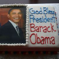 Barck Obama This cake was made for the inaugural ceremonies for Barack Obama for a friend of mine. It is a chocolate cake with chocoalte filling. All...