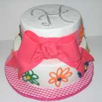 Girly Girl Cake Birthday cake for girly girl. flowers were chocolate.