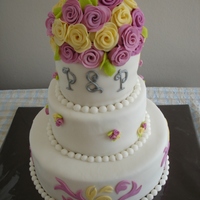 Roses For An Anniversary For a 25 years wedding anniversary I made this rose cake.
