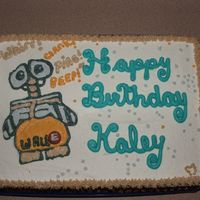 Wall-E For my cousin's daughter's 7th b-day. BC icing, wall-e was outlined with a picture, then everything done free-hand. I did add a...
