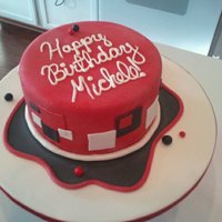 Geometric Birthday Cake I did this one for my sister's birthday. It was carrot cake with cream cheese filling.