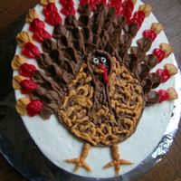 Turkey Cake I just decorated this cake today! I found the upside-down icing method yesterday that thought it was brilliant. I tried it and to my...
