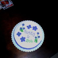 Tonight's Dessert... Just wanted to upload this cake to remember what I did for our family's dessert.White cake with red marble swirl. Vanilla/Almond...