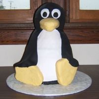 Linux Penguin This is a cake I did for a graduate that is going into website design. There were a few snags in the design but ultimately Im happy.