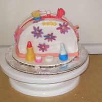 May17_004.jpg My first attempt at a purse?=/make-up bag cake. Tried Debbie Brown's fondant recipe and wasn't crazy about it at all. I will...