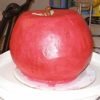 More Like Apple (?) Thought other cake looked like cherry so tried to fix it. Not sure it helped! Thanks again to missyek for help! Painted on BC with red food...
