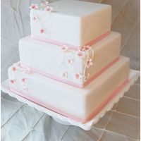 Pink Blossoms This cake was supposed to be pink, but it faded (good ole red!!) I think i like how it turned out anyway :) TFL!