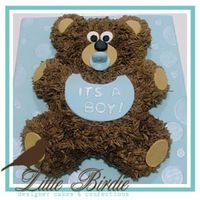 Baby Boy Bear Cub Cake This was probably the very first cake that went off without a hitch! BC with fondant accents. I am super excited to present it to the...