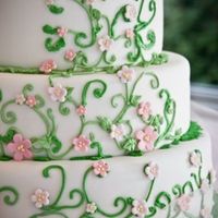 Green Vines Pink Flowers This was for my sisters wedding..... we finally got the professional photos and I love it!!