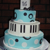 Maddie's 16Th Birthday White cake with strawberry filling. Fondant covered with fondant/gumpaste decorations.
