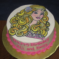 80's Barbie Cake This cake was made for my friend and her daughter. I bridged the generation gap with the 80's style barbie logo. Both mommy (an 80&#...