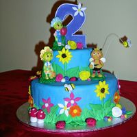 Fifi And The Flower Tots 2Nd Birthday Cake My first attempt at a fondant covered cake with fondant flowers and accents. Characters are figurines. Thanks to everyone here at CC for...