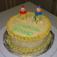 Clowning Around My clown cake for Wilton Class I. All buttercream.