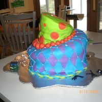 Topsy Turvy Disaster This was my first attempt at a topsy turvy cake. Never again! Took forever to make. I made it for a close friend's son's bar...