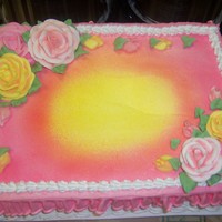 Ruffled Rose Just a case filler at work. Whipped icing