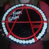 Anarchy 12" pizza cookie, buttercream icing