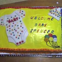 1St Baby Shower Cake mommy to be not a fan of pastel colors theme was primay colors and polka dots. White cake with buttercream frosting with fondant...