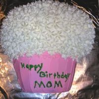 Giant Cupcake I made this using the Wilton giant cupcake pan.