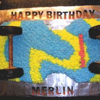 Skateboard Cake I made this for my nephew's 11th Birthday. He first thought it was an upside down race car. LOL This was my first time making...