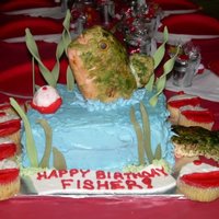 Fisher's Cake This was inspired by Bytheslice cake. I couldn't come close to doing it was wonderful as her, but I gave it a shot. It was for a...