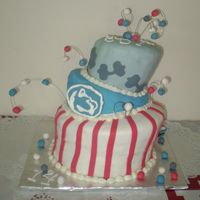 Topsy Turvy-1St Attempt This was my first attempt at a topsy turvey cake. The design was picked by my friend each layer is a different part in her daughters life....