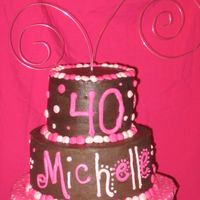 Michelle Chocolate cake with Chocolate Buttercream and regular Buttercream accents