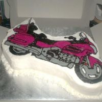 Honda Goldwing my first paid cake :) buttercream transfer (aka my back up plan...long story :S)