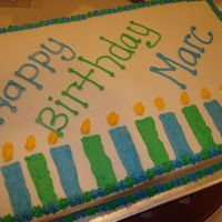 11 Candles cake requested by my mom's friend for her son's 11th birthday marble cake with buttercream