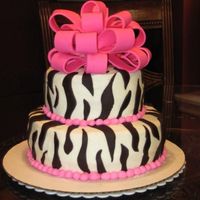 Pink Zebra Mod Cake 