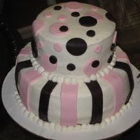 Pink And Brown Baby Shower Cake This was my 2nd cake ever! I made a fishbowl cake from Women's Day magazine last year and have been itching to do another, more "...