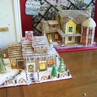 Two Of Them This years gingerbread houses - the biggest is for here - the other I made for a raffle at the local hospice.