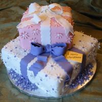 80Th Birthday Present Cake 2 tier cake for a friend's birthday