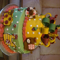 Abby's Animals Bedding Cake This was made to replicate the bedding Abby's Animals