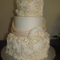 Antique Rose Wedding Cake Bride wanted her cake to have an antique feel to it since the wedding was in an antebellum home. Turned out to be the most fun wedding cake...